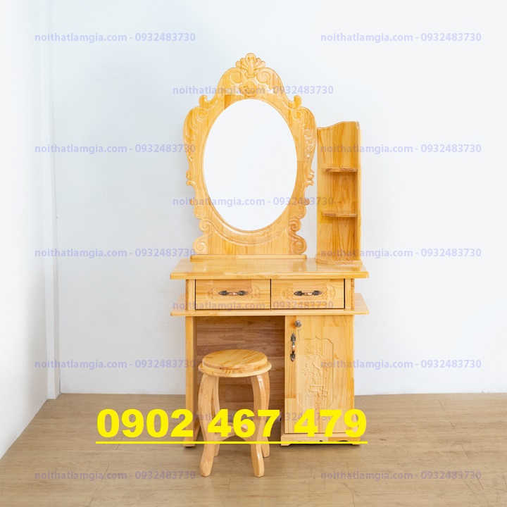BÀN TRANG ĐIỂM GỖ THÔNG SALE CHẤT LƯỢNG MÀU VÀNG