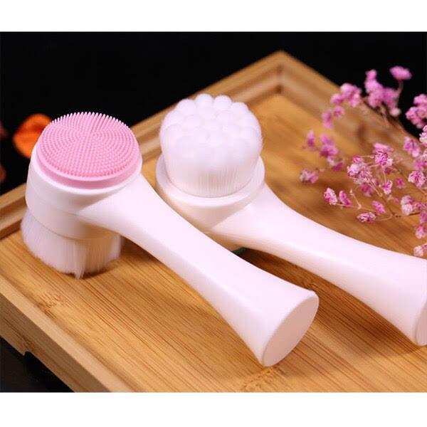 Cọ rửa mặt nano 2 đầu silicone siêu mềm