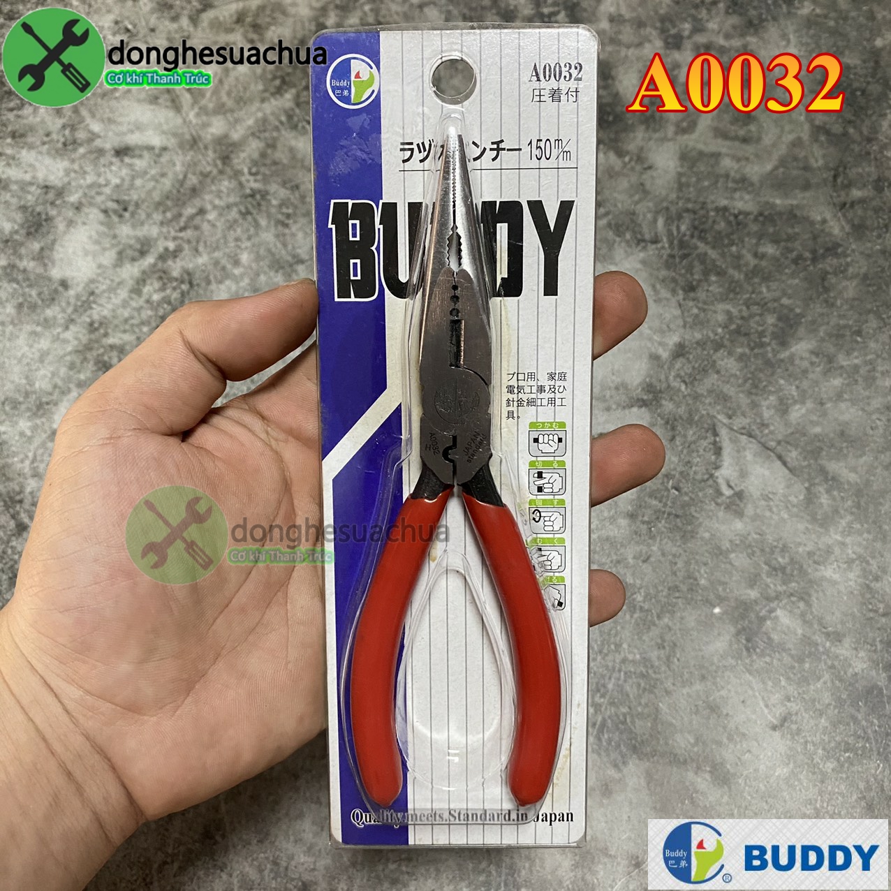 Kềm nhọn bấm cos buddy a0032 kích thước 150mm đài loan