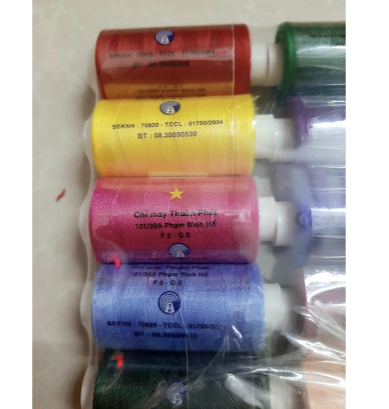 SET Chỉ Màu, Chỉ May Agfa set 10 cuộn/lốc màu sáng bóng như hình rất chắc