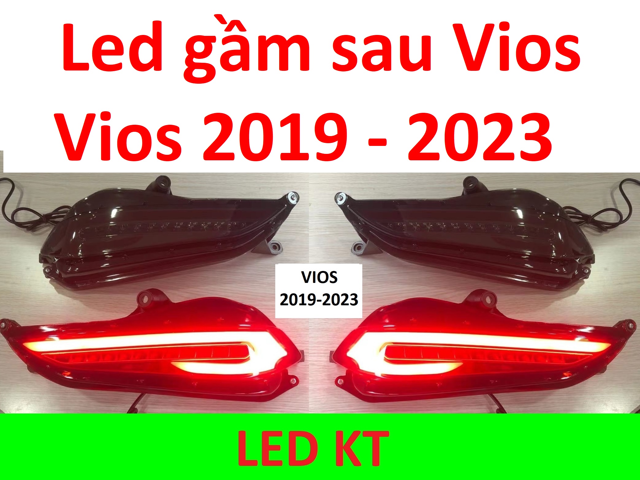 Vios led cản sau led gầm sau 4 chế độ chào mừng và xi nhan chạy đẹp mắt toyota vios 2018 2019 2020 2021 2022 2023