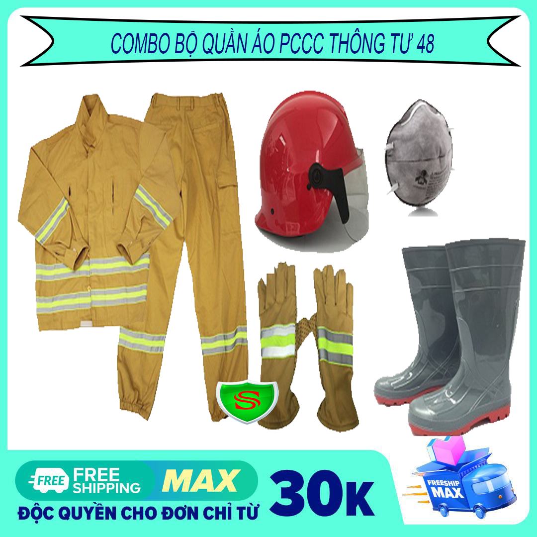 Bộ quần áo pccc tt48 (có tem kiểm định pcccap-65/bộ trang phục pccc theo thông tư 48 - kèm giấy kiểm định)