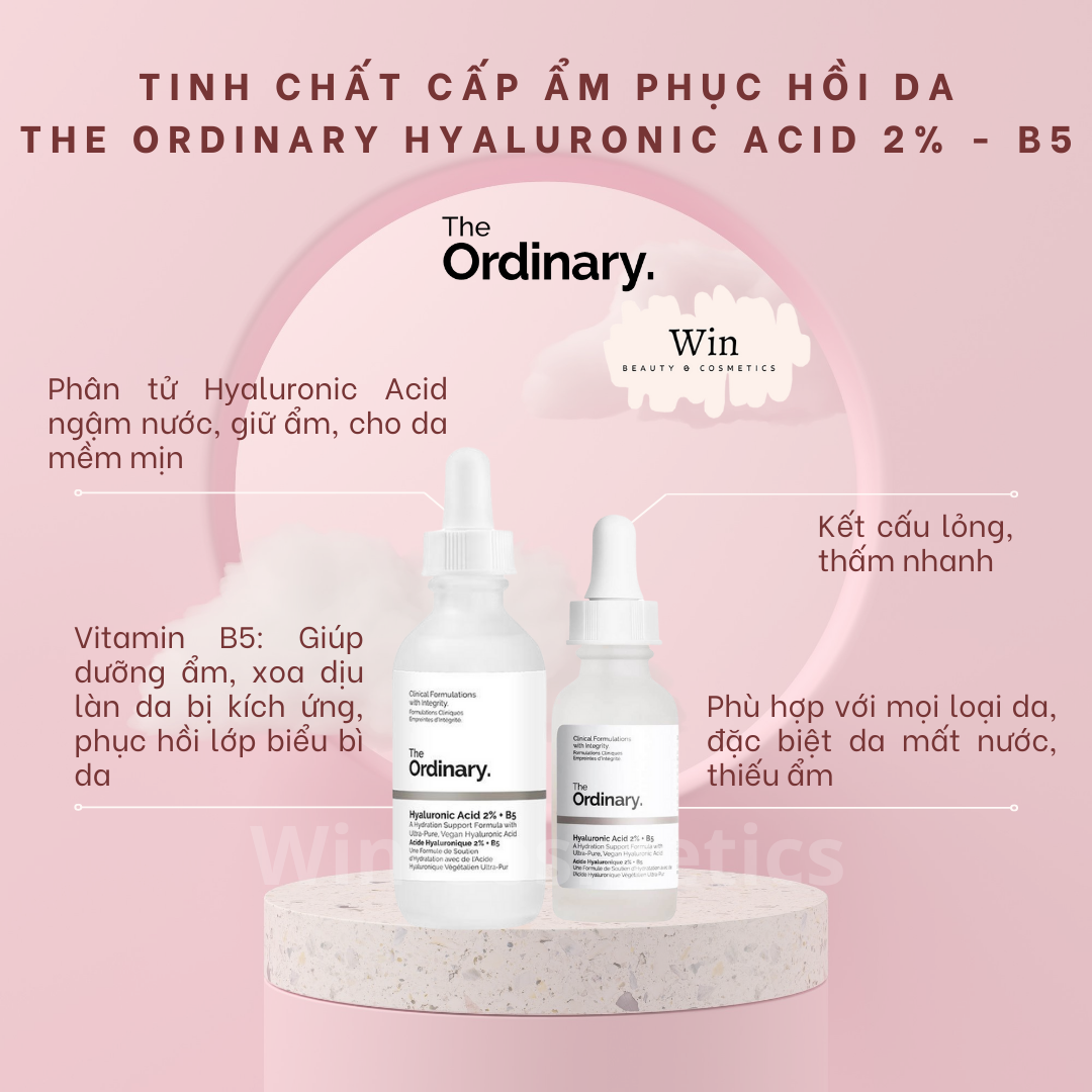Serum The Ordinary Hyaluronic Acid 2% + B5 - Tinh chất The Ordinary B5 cấp ẩm và phục hồi da