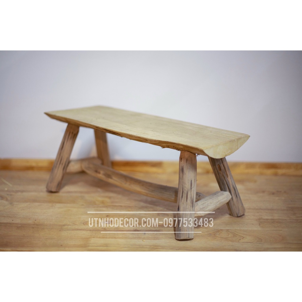 Ghế bench mini không tựa kích thước r20 x d50 x c20 cm