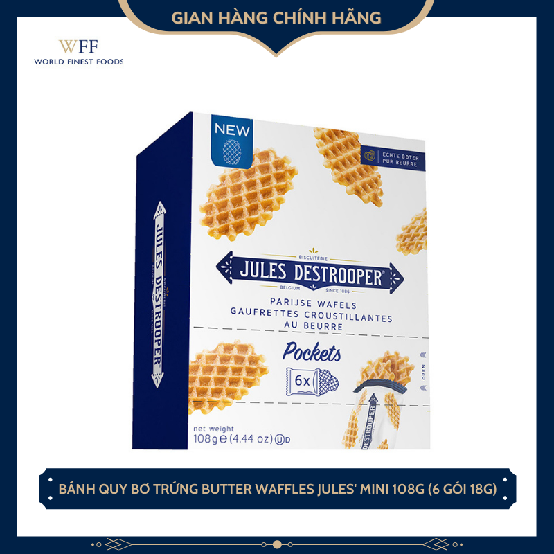 Bánh quy bơ trứng butter waffles jules' mini 108g