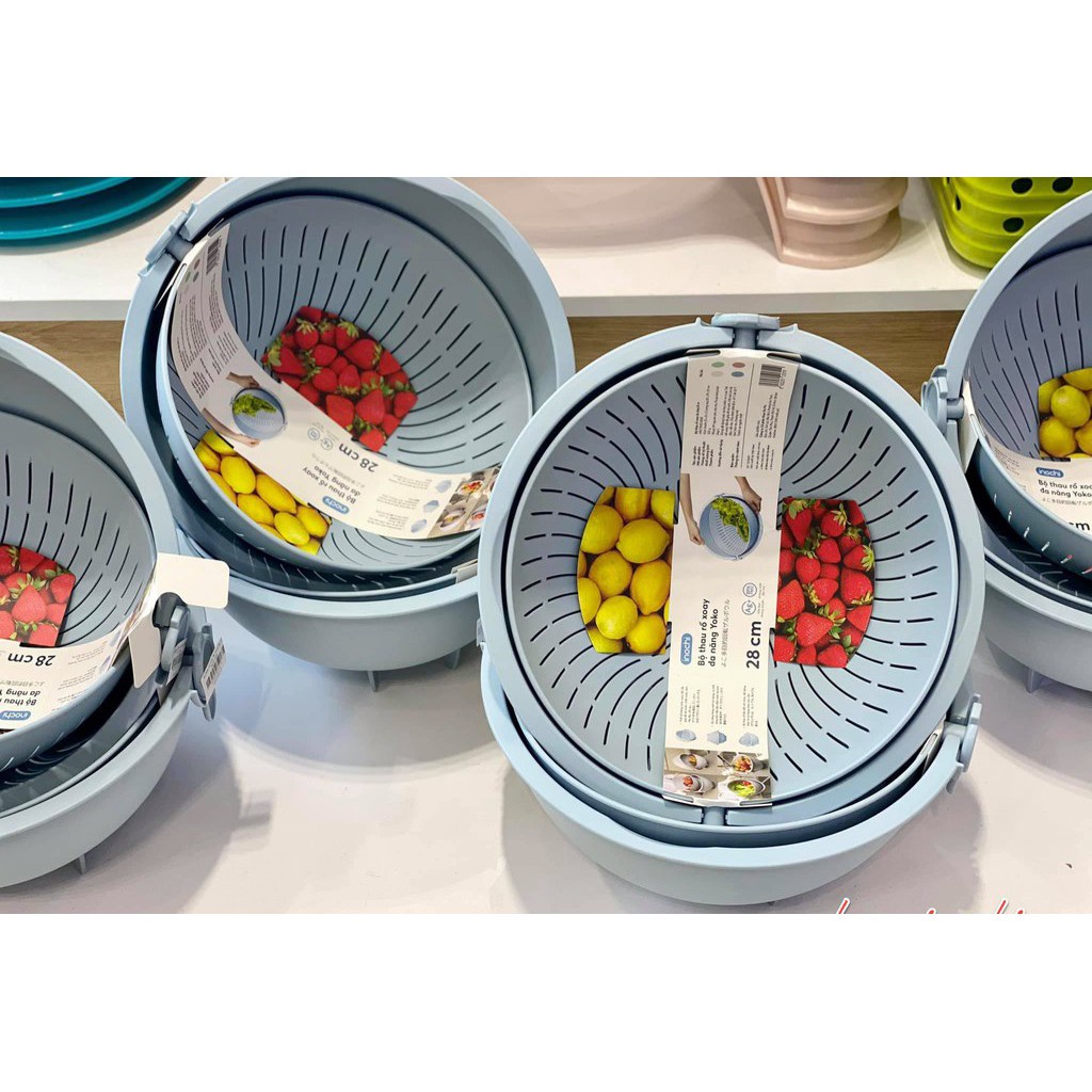 Bộ thau rổ xoay đa năng Yoko 28 cm