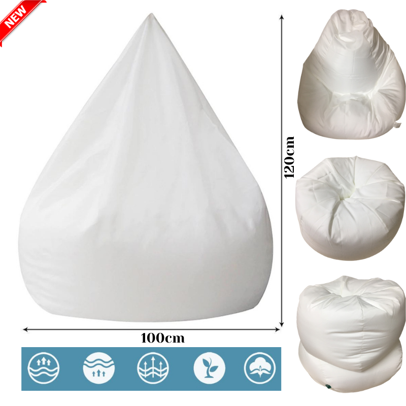 Túi đậu ghế lười hạt xốp 3ii Home hình quả lê, túi đậu làm sẵn đã bao gồm hạt xốp,  Size L 100 x120cm