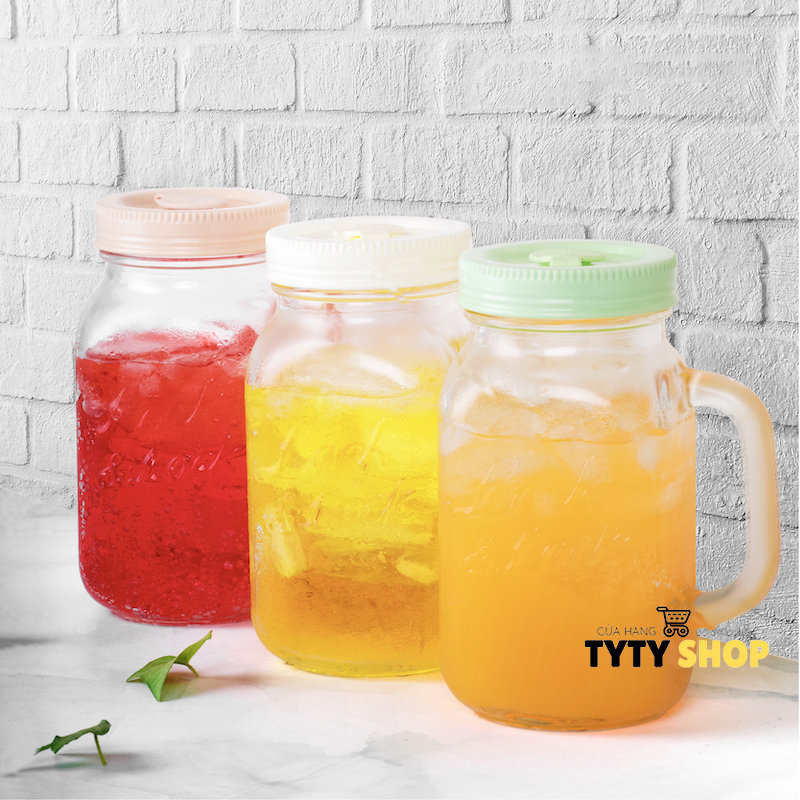 Ly thủy tinh nắp nhựa có tay cầm Lock&Lock Glass Jar dung tích 630ml LLG002