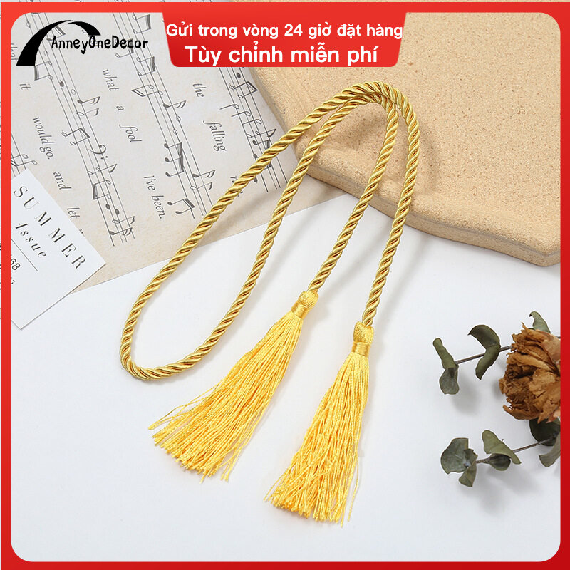 AnneyOneDecor Vàng Vàng Rèm Vải Holdbacks Rèm Dây Phụ Kiện Cho Màn 1