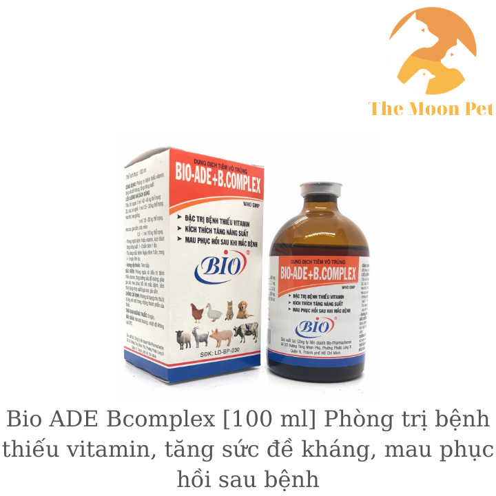 Bio ADE Bcomplex [100 ml] Phòng tr.ị b.ệnh thiếu vitamin, tăng sức đề kháng, mau phục hồi sau b.ệnh
