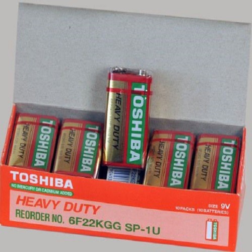 Hộp Pin vuông 9V Toshiba hàng chính hãng