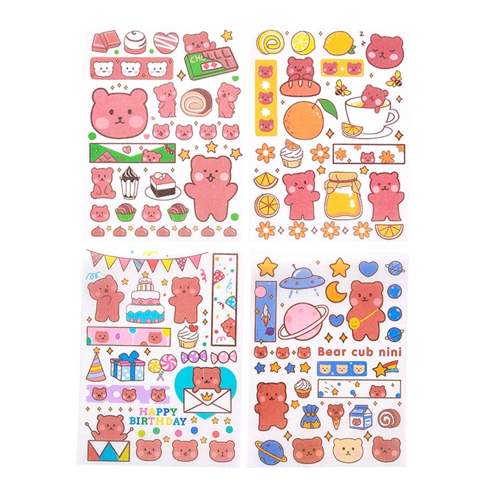 [HCM]Set Bộ Sticker Dán Decor Hoạt Hình Dễ Thương Nhiều Mẫu - Vani Store
