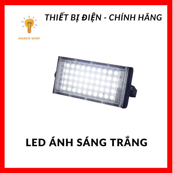 Đèn Led pha ngoài trời 50W - 220v kháng nước ánh sáng trắng chiếu sáng sân vườn công trình IP65