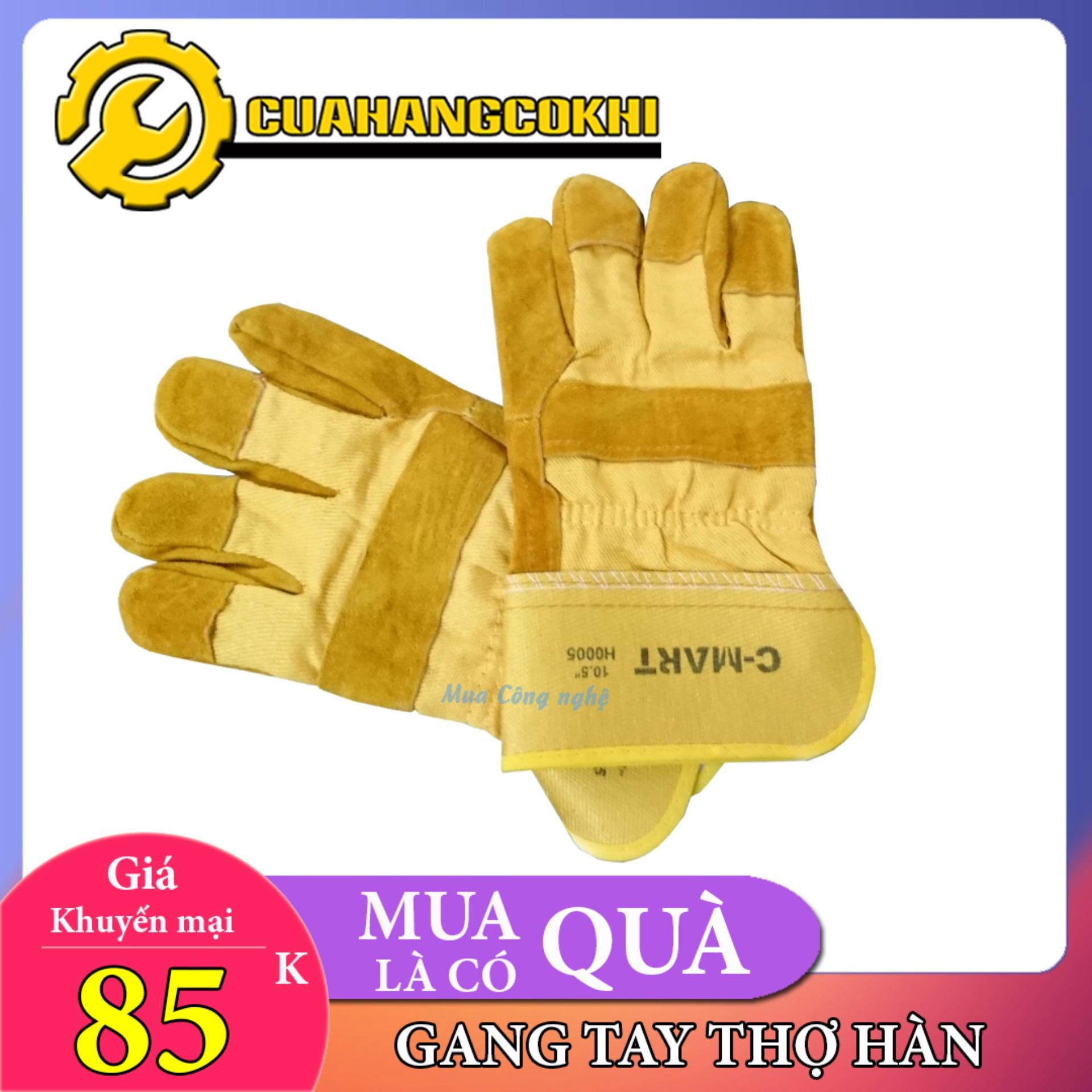 Gang tay thợ hàn- gang tay hàn da độn cách nhiệt - gang tay hàn C-mart h005