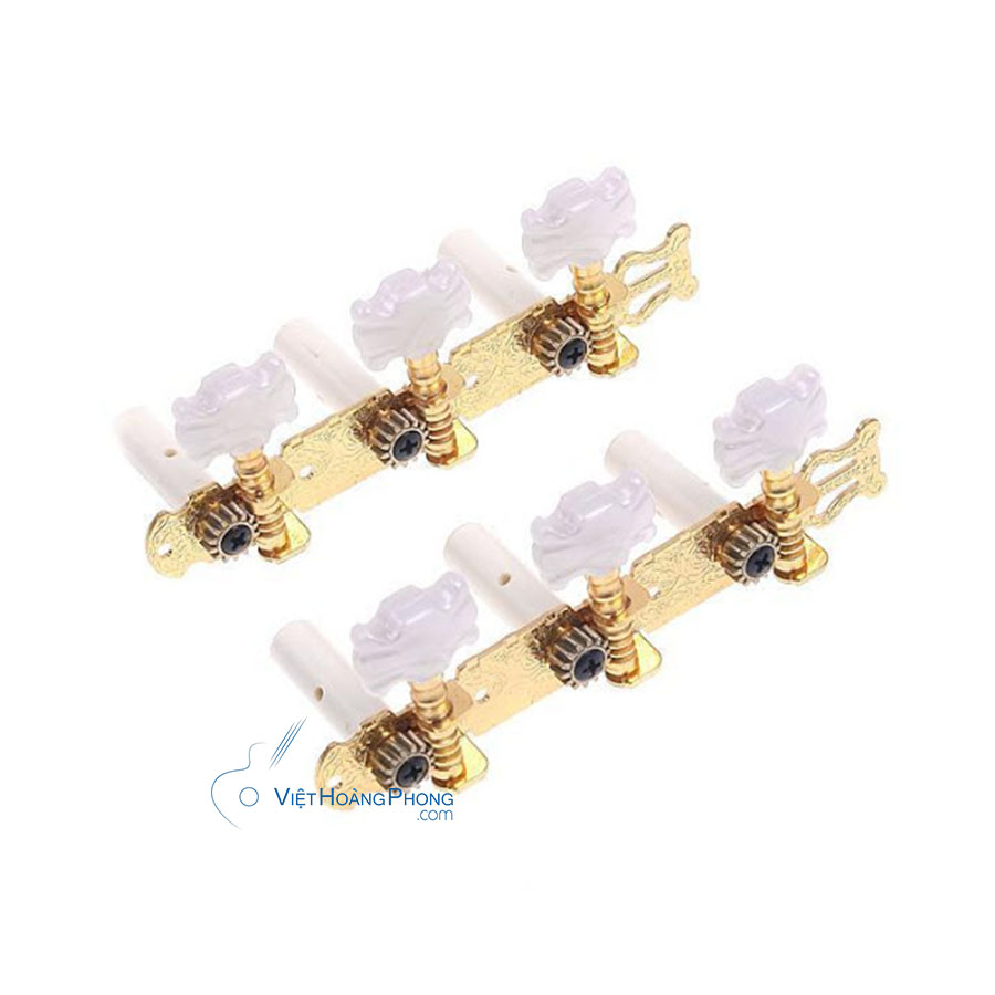 Bộ khóa đàn Guitar Classic màu vàng đủ bộ - Machine heads guitar Classic - HappyLive Shop