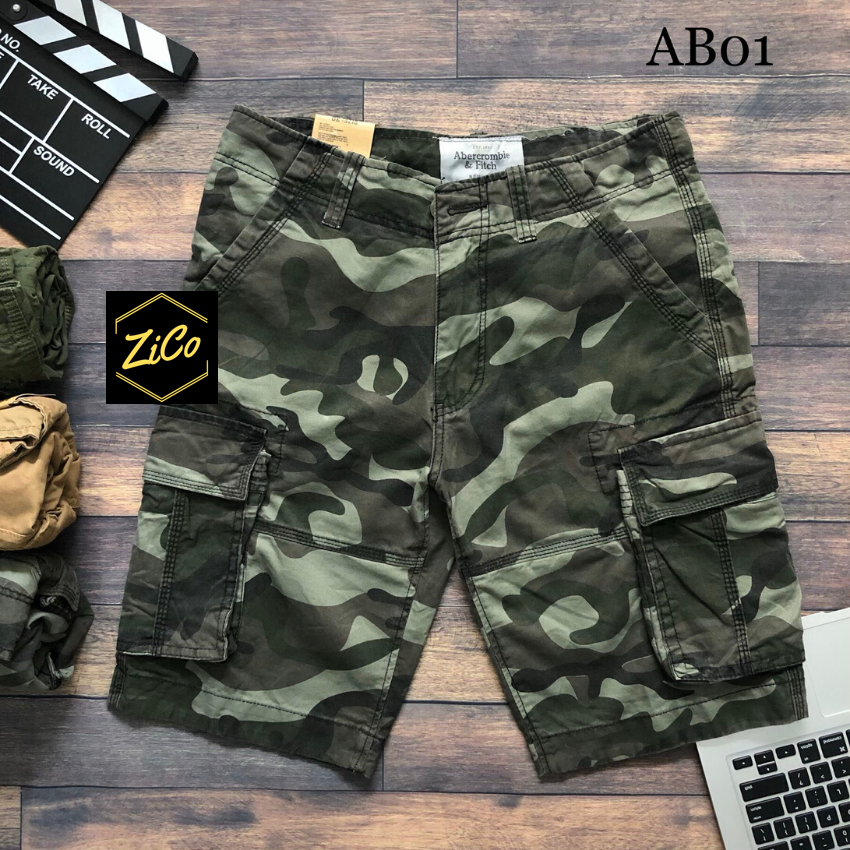 [HCM]Quần short nam kaki túi hộp rằn ri AB01