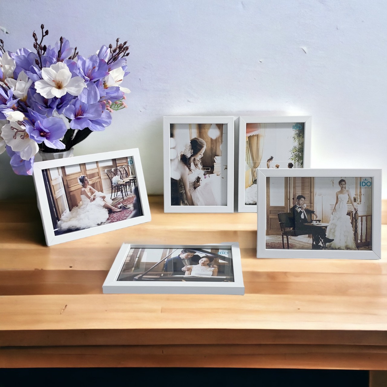 5 Khung ảnh 15x21 cm để bàn & treo tường - Tặng kèm in ảnh theo yêu cầu - Mặt kính sang trọng