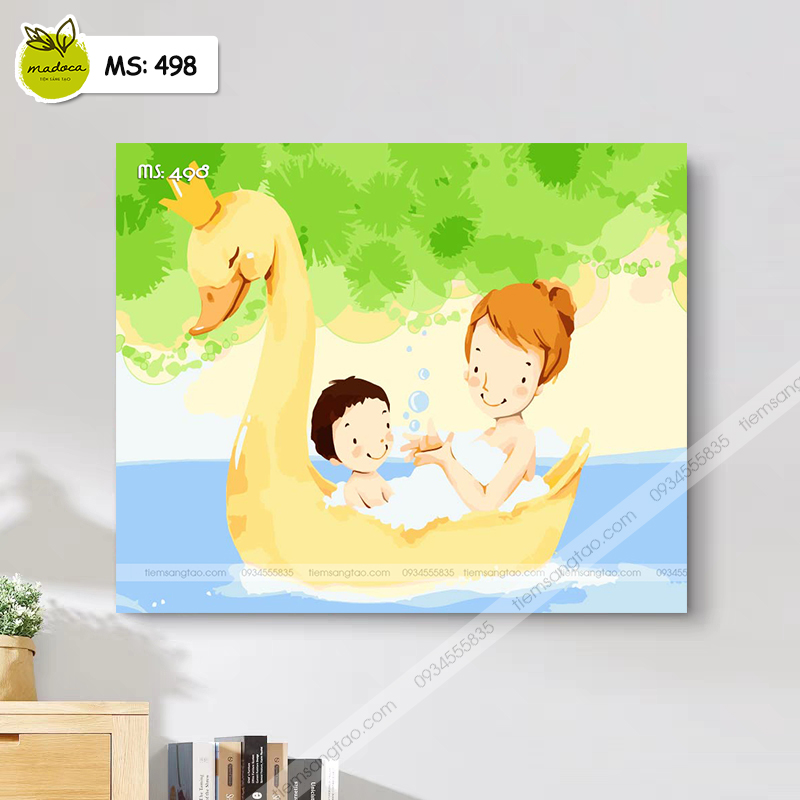 Tranh sơn dầu số hóa tự tô Nhịp Sống - Có Khung