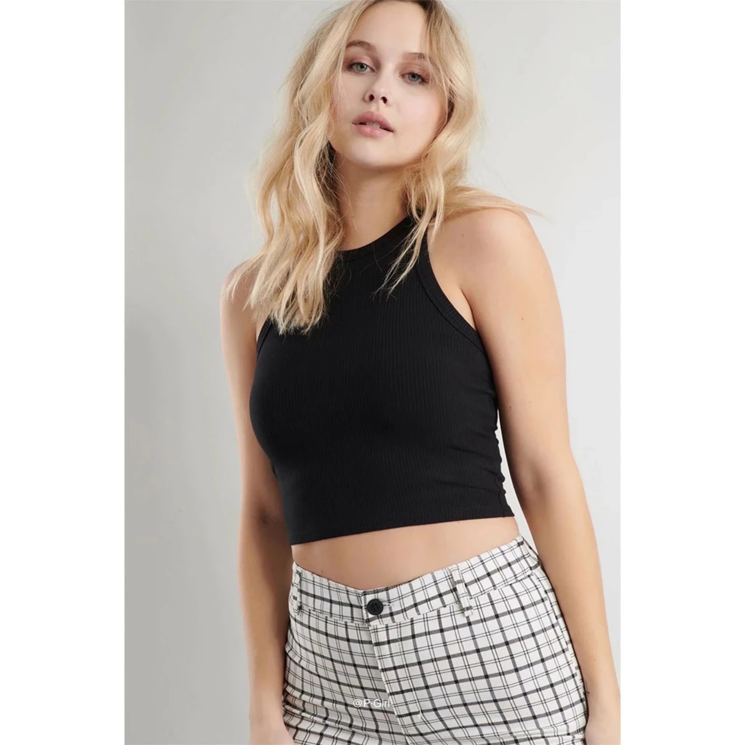 Áo croptop thun ba lỗ nữ