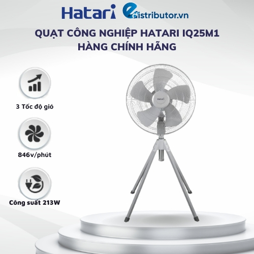 Quạt công nghiệp cao cấp nhập khẩu Thái lan Hatari IQ25M1 - Hàng chính hãng