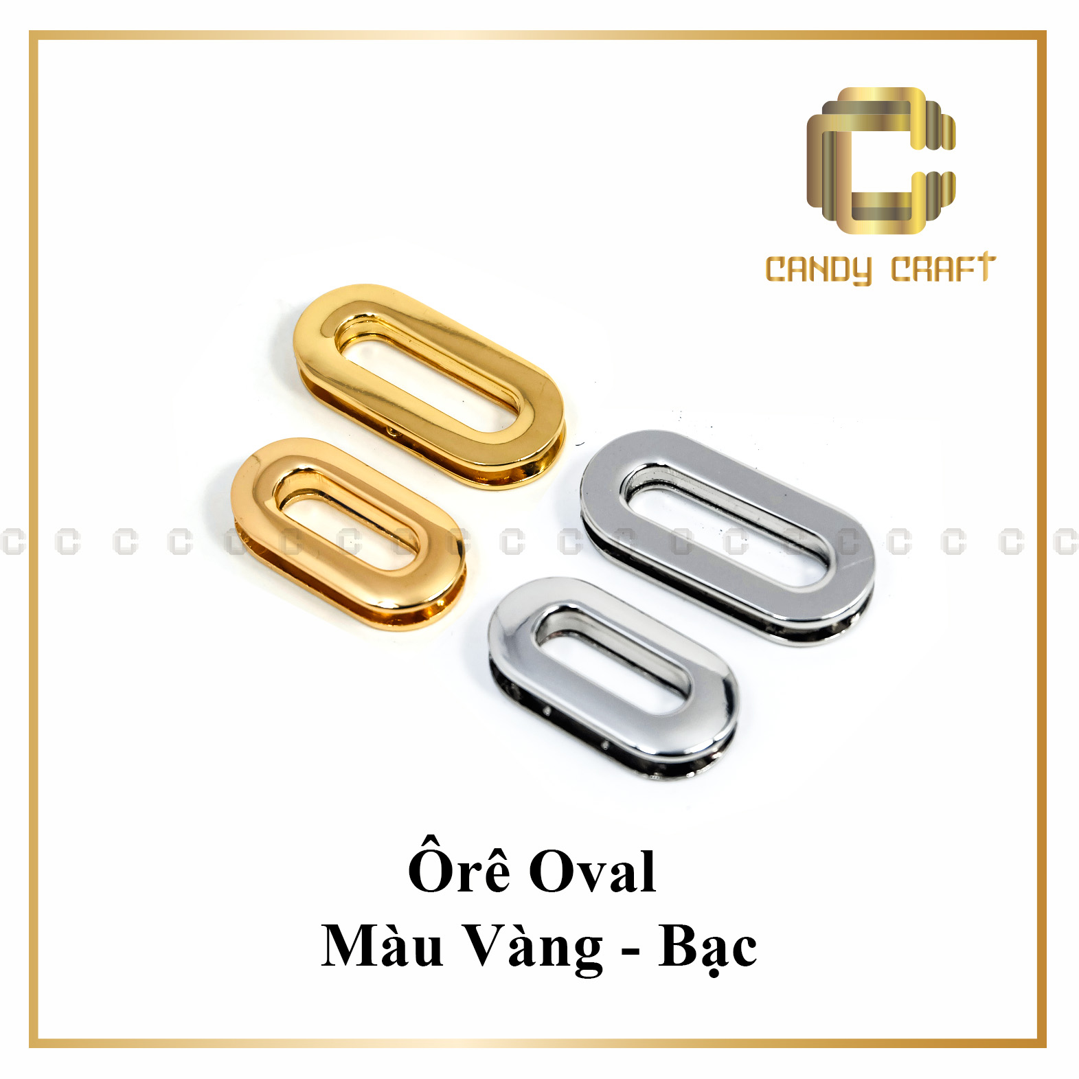 Mắt cáo ôrê oval 1.8cm & 2.5cm - phụ kiện túi xách
