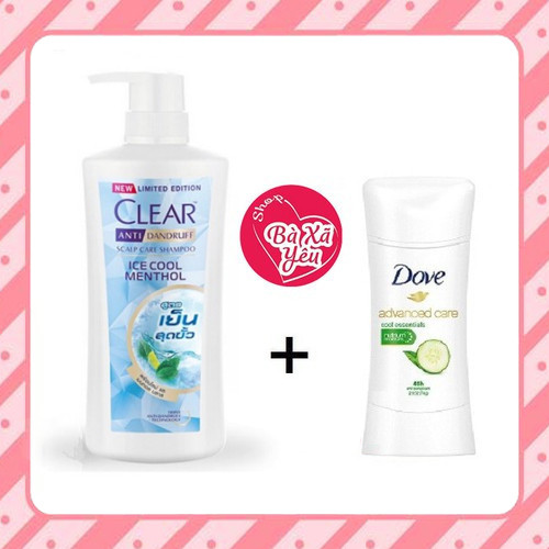 Mua 1 tặng 1 _ dầu gội clear bạc hà thái lan 400ml