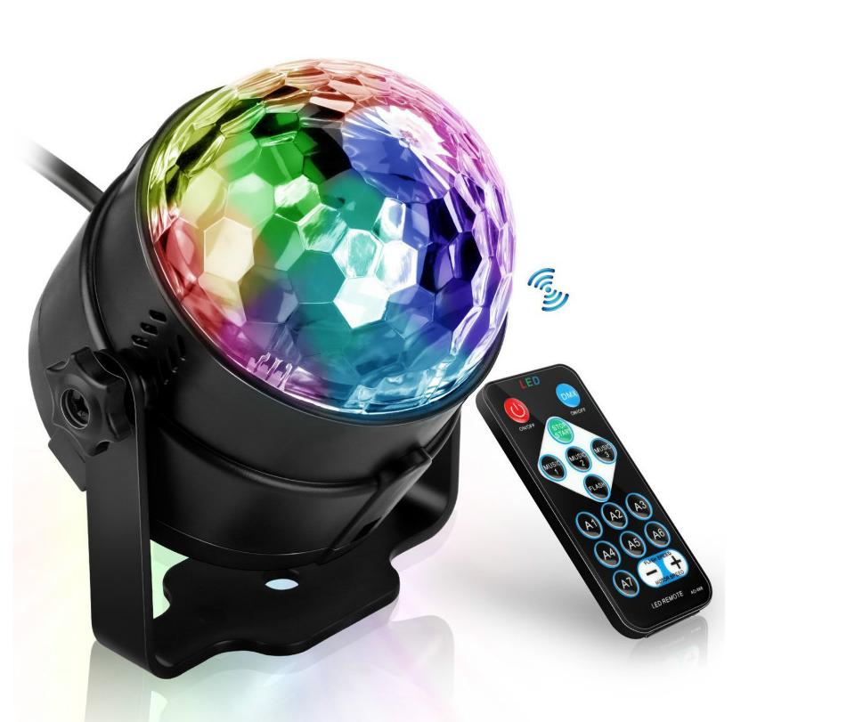 (CÓ REMOTE) Đèn led xoay 360 độ nhiều màu trang trí sân khấu cảm ứng theo nhạc (loại I)đèn trang trí, đèn Led karaoke, đèn Led vũ trường,Đèn laser ánh sáng laze cảm biến âm thanh