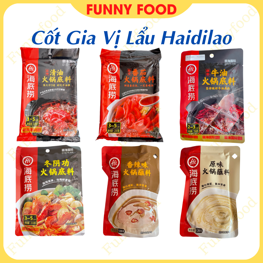 [ HOÀN TIỀN 10% ]Cốt Lẩu Haidilao – Nước Chấm Haidilao – Các Gia Vị Lẩu Haidilao - Funnyfood