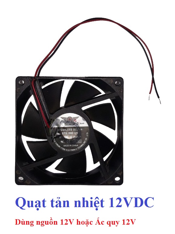 1 Quạt tản nhiệt 12V nhiều kích thước còn hoạt động tốt