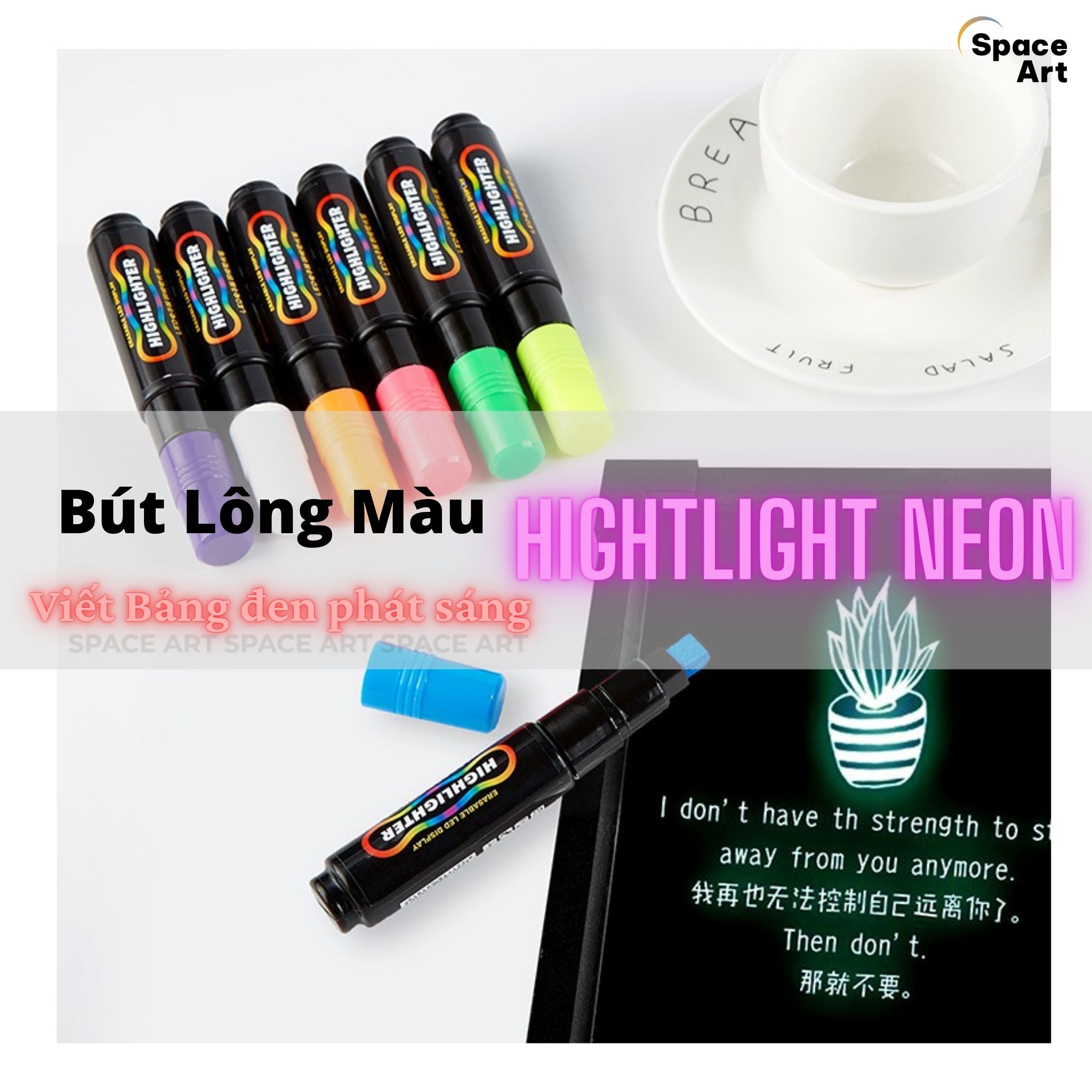 Bút dạ quang huỳnh quang viết bảng Led Neon Baoke MP4902A 10mm cây lẻ