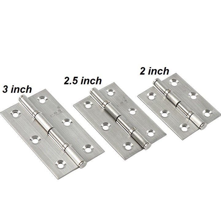 Bản lề lá inox giảm âm bằng thép không gỉ dành cho cửa gỗ, tủ - CBS806-807-808