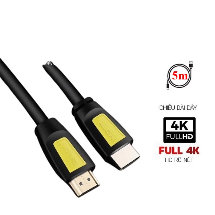Cáp HDMI Earldom W09 Chuẩn 2.0 - 4K Dài 1m5 - 2m - 3m - 5m