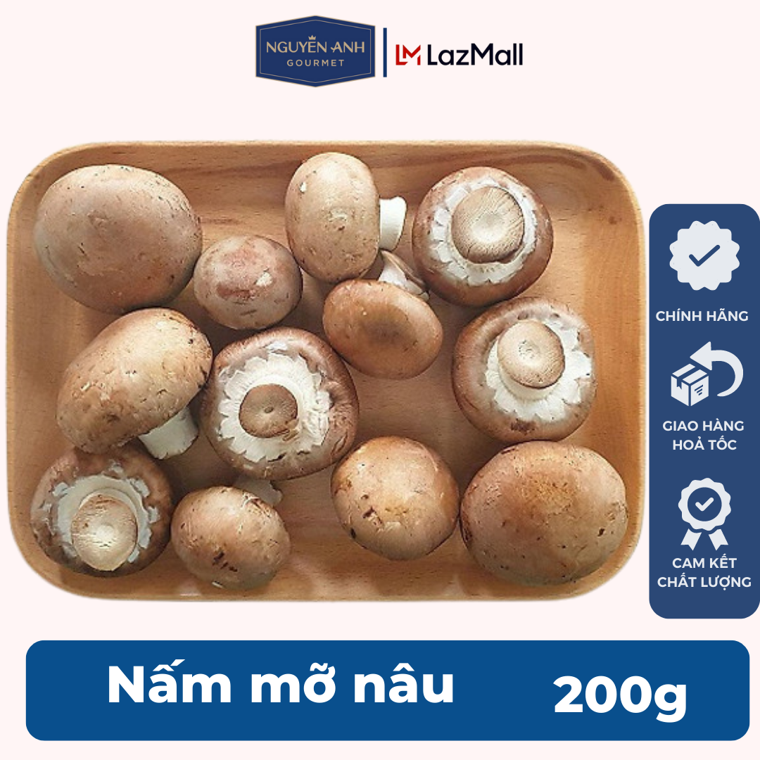 Nấm mỡ nâu tươi nông trại Nấm Xanh