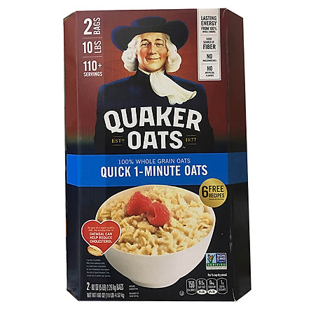 [HCM]Yến Mạch Quaker Oats loại cán vỡ hộp 452Kg - Nhập Khẩu Từ Mỹ