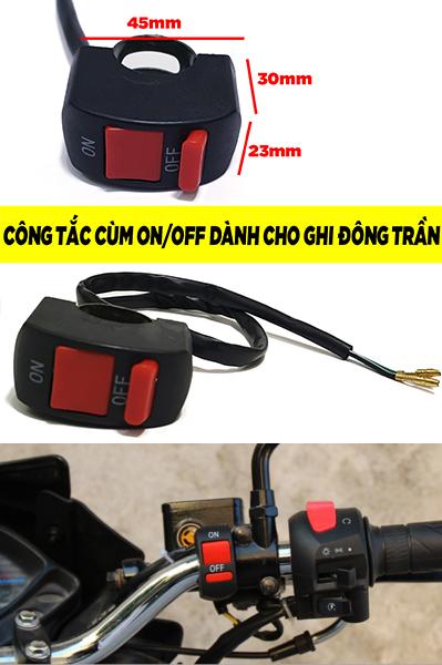 CÔNG TẮC CÙM ON/OFF GẮN GHIDONG TRẦN XE MÁY