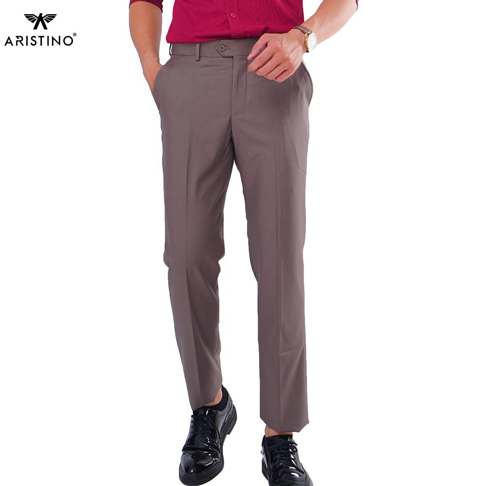 Quần âu nam ARISTINO form Regular Fit Nâu 27 mang đến cho bạn vẻ lịch lãm, tự tin và thời trang - ATR006S7
