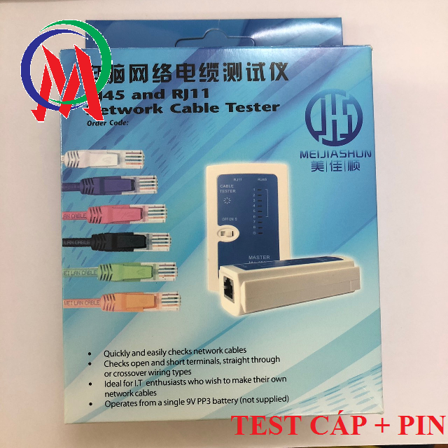 Test cáp mạng + pin