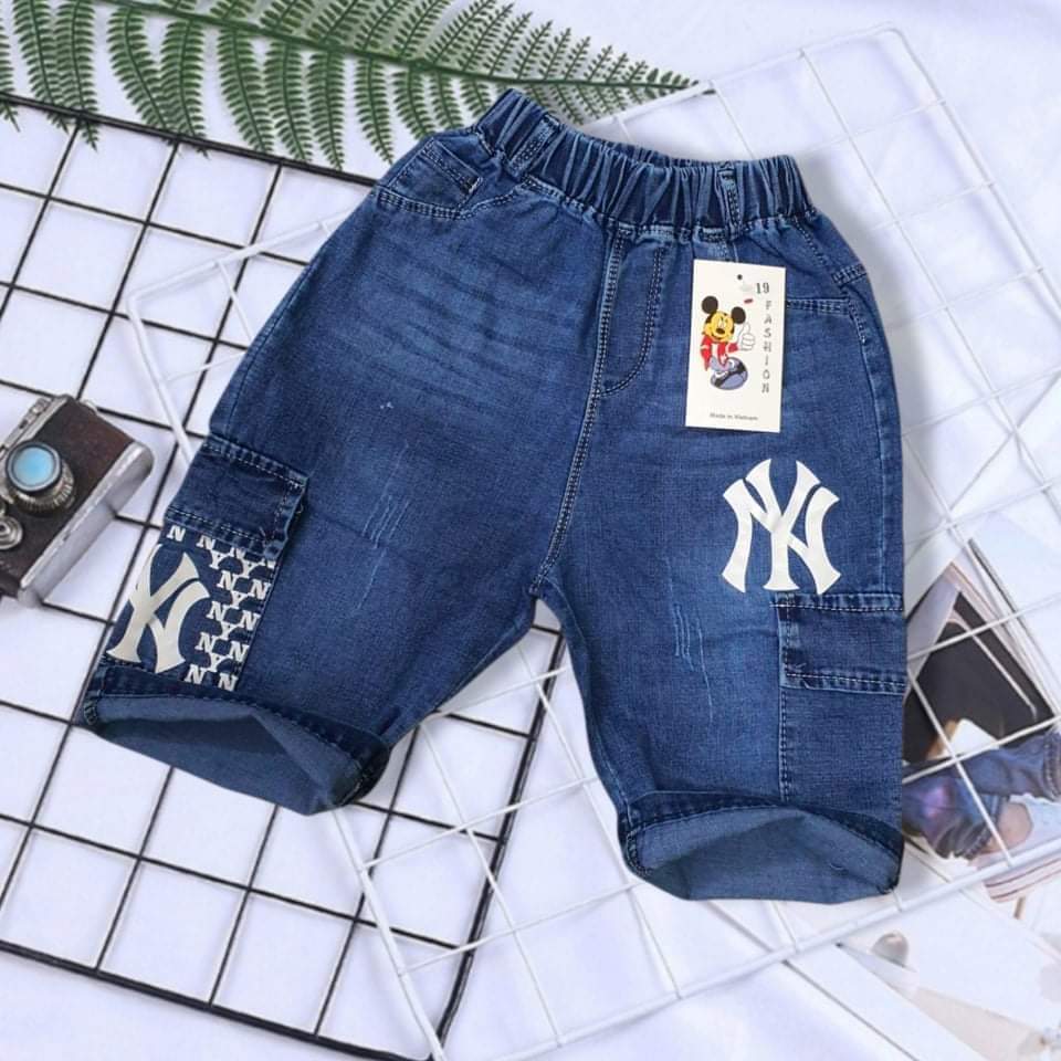 Quần jeans ngố bé trai cá tính 18-26kg