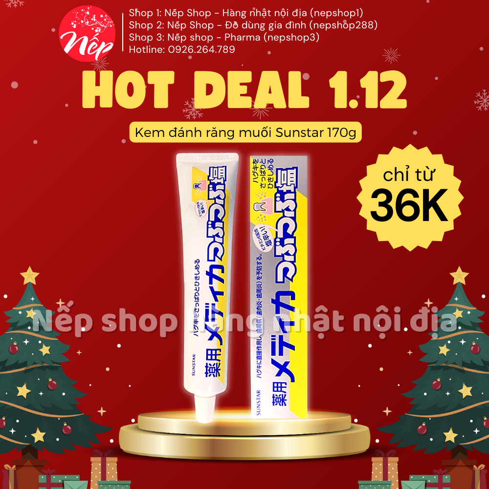 Kem đánh răng muối Nhật Bản Sunstar 170g - Nếp shop