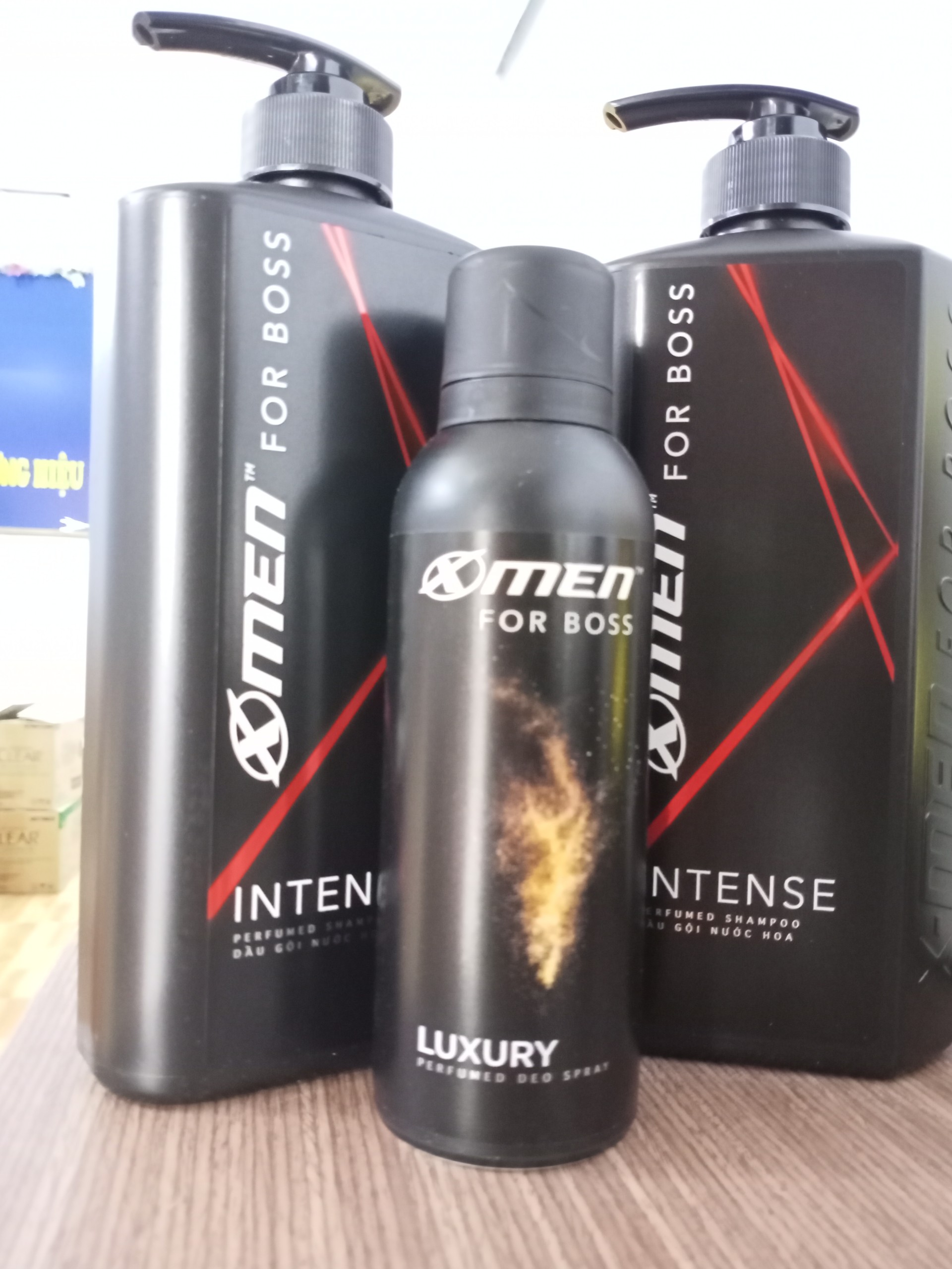 Combo 2 Dầu Gội (650G) + 1 Xịt Khử Mùi XMen for Boss Intense 150ml
