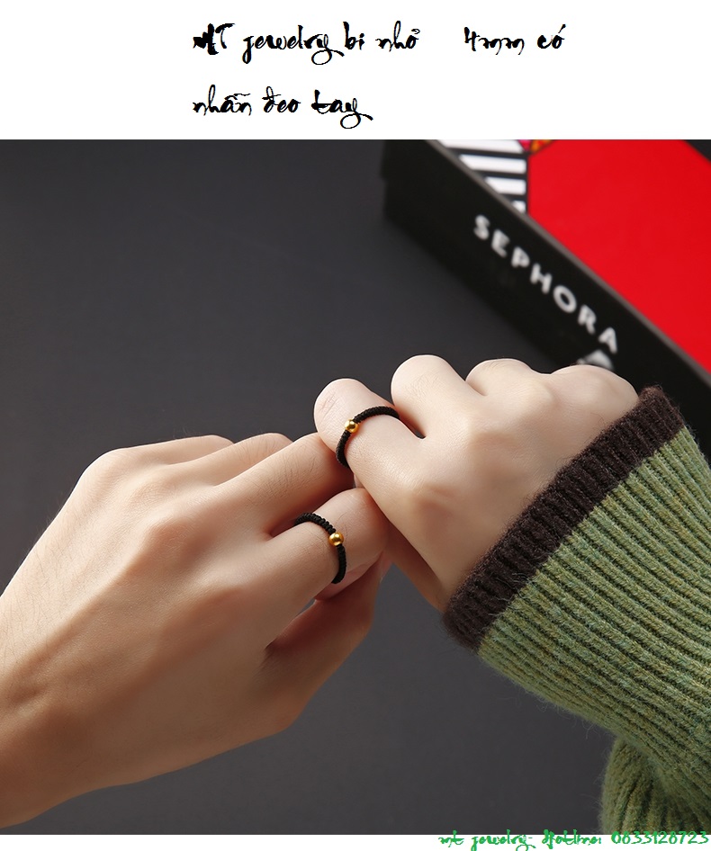 nhẫn bi vàng 18k