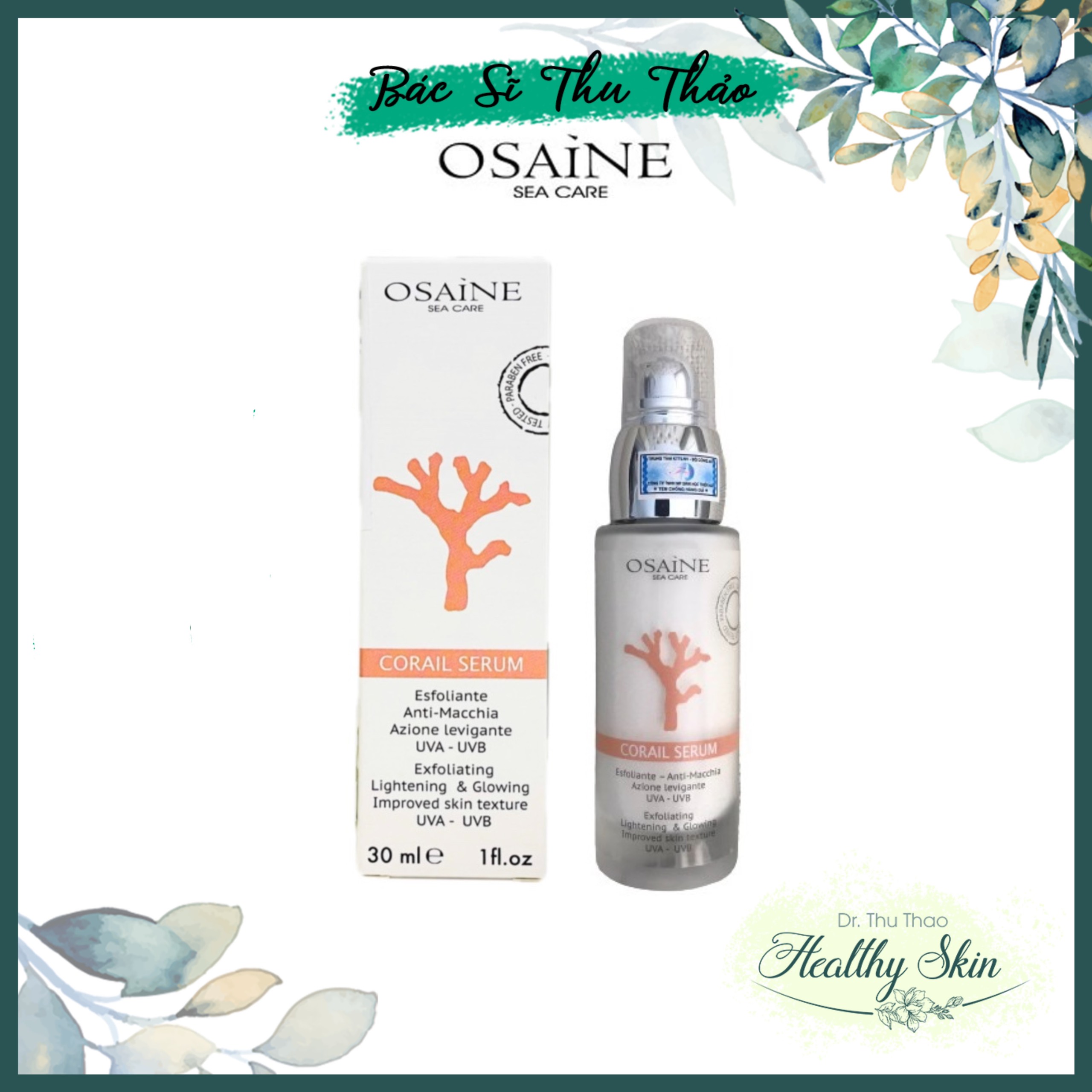 Tinh chất hỗ trợ sáng da osaine corail