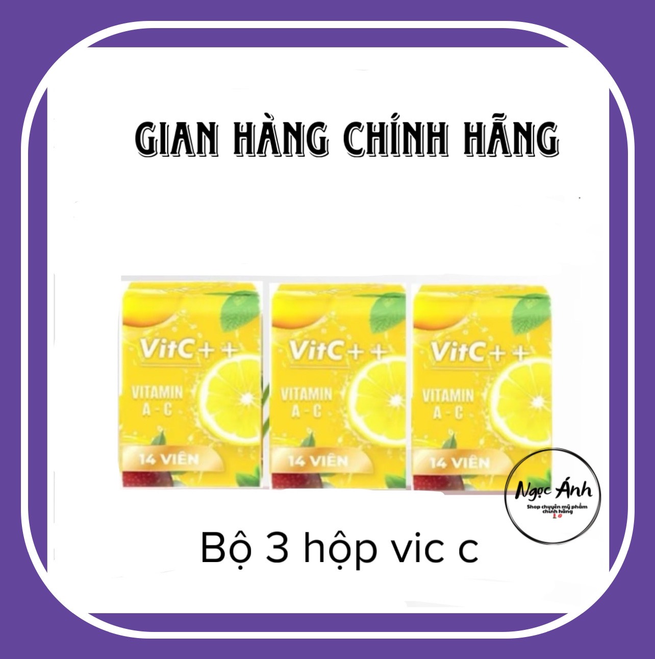 Combo 3 hộp xổ mỡ đêm siết eo vitc++ hộp 14 viên chính hãng