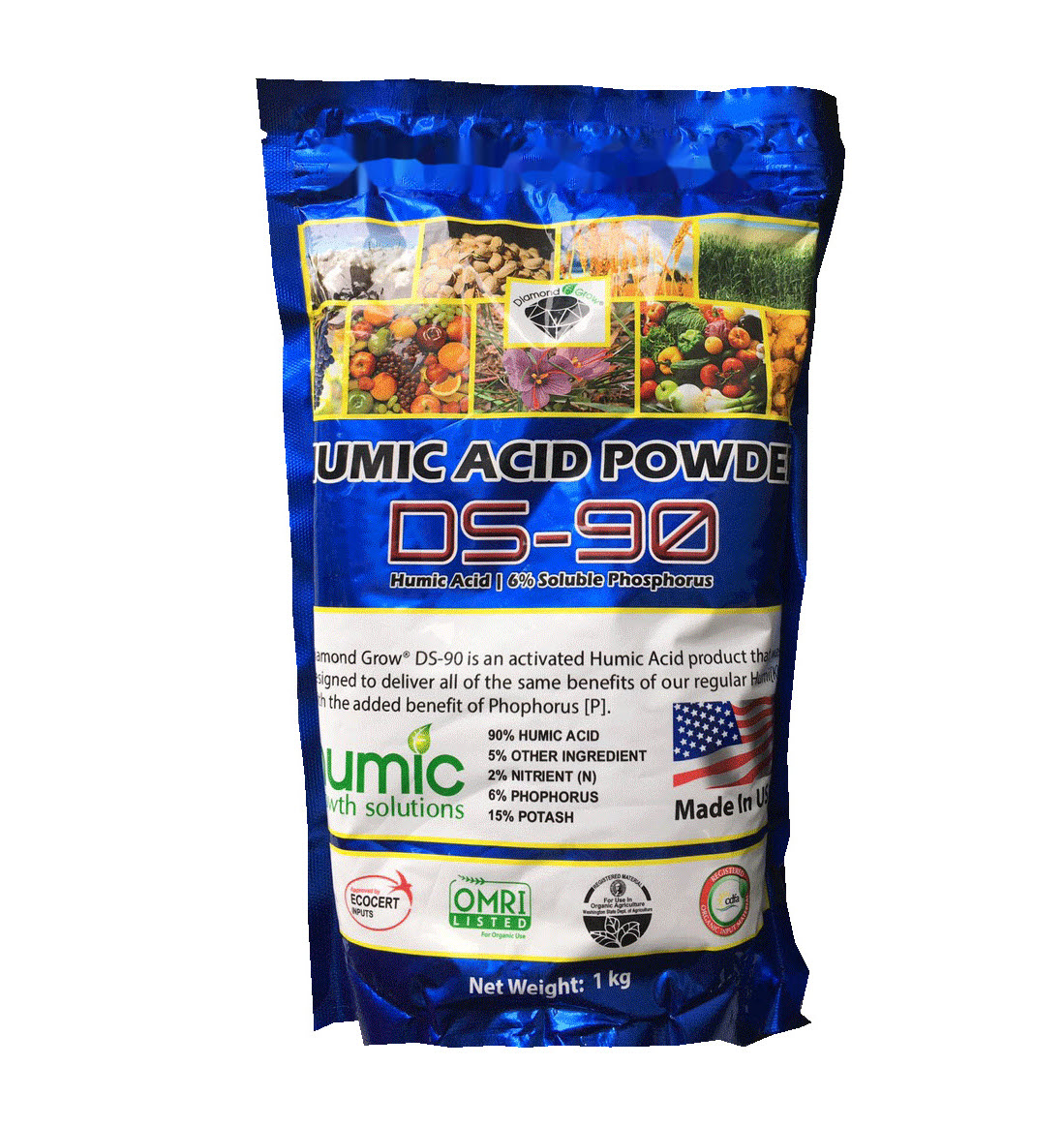 Phân Bón Sinh Học nhập khẩu Mỹ Humic Acid Powder DS90 gói 1kg