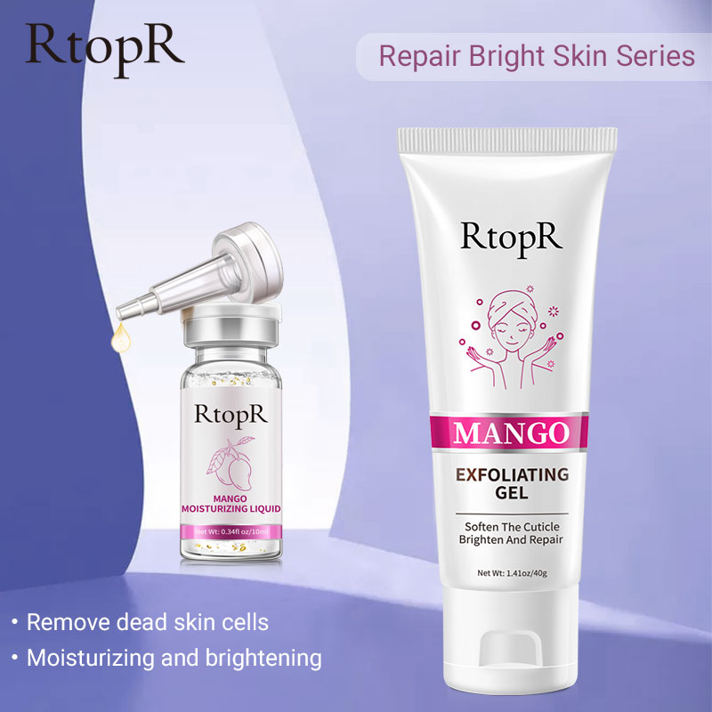 RtopR Bộ chăm sóc da dưỡng ẩm tẩy tế bào chết 40g làm sạch da mặt loại bỏ mụn đầu đen dưỡng da mặt +serum chống lão hóa mang lại làn da mềm mại tinh tế không gây kích ứng 10ml - INTL