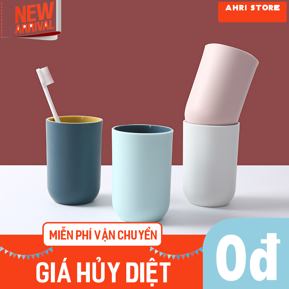 Ly đựng nước súc miệng, đựng bàn chải, kem đánh răng, đồ dùng nhà tắm siêu tiện lợi, loại cao cấp, 2 lớp cực dày, cực bên 27.LNSM1
