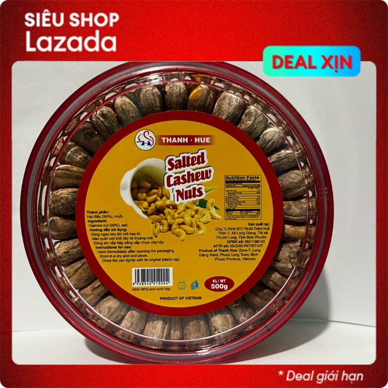 Hạt điều rang muối xếp hoa 500gr a cồ