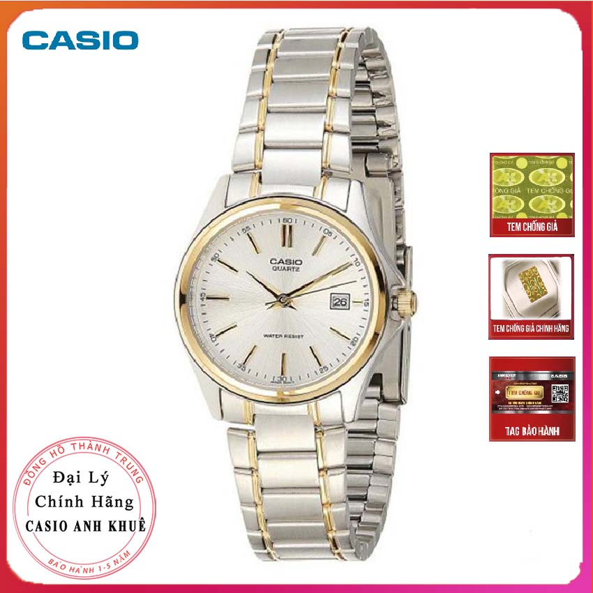 Toki - đồng hồ nữ casio ltp-1183g-7adf dây kim loại demi chính hãng