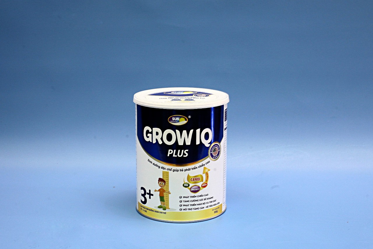 Sữa Bột SUNMILK GROW IQ PLUS 900G - Giúp Bé Phát Triển Chiều Cao