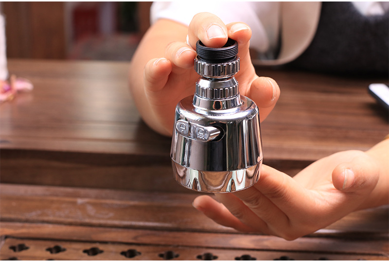 Dây nối đầu vòi nước tăng áp xoay 360 độ có 2 chế độ nước, Đầu nối vòi sen lavabo chậu rửa bát chén tiện dụng